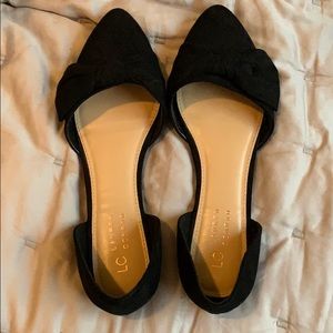Lauren Conrad Bow Flats 8.5 Black